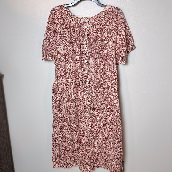 NEW Faherty Carmel floral button front self belt tie dress Spice Sunrise Floral - Picture 12 of 16